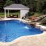 Cape cod inground swimming pool Michigan waterfall