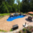 Genesis fiberglass pool tanning ledge