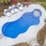 Fiberglass swimming pool broom finish concrete